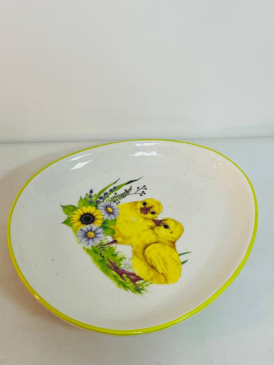 Блюдо великоднє BonaDi з курчатами керамічне 20,5 см - фото 2