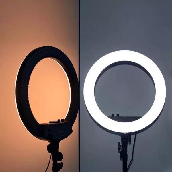 Кільцева лампа RIAS SMN-12 LED з дзеркалом і тримачем дротове USB управління 30 см - фото 3 Кільцева лампа RIAS SMN-12 LED з дзеркалом і тримачем дротове USB управління 30 см - фото 3