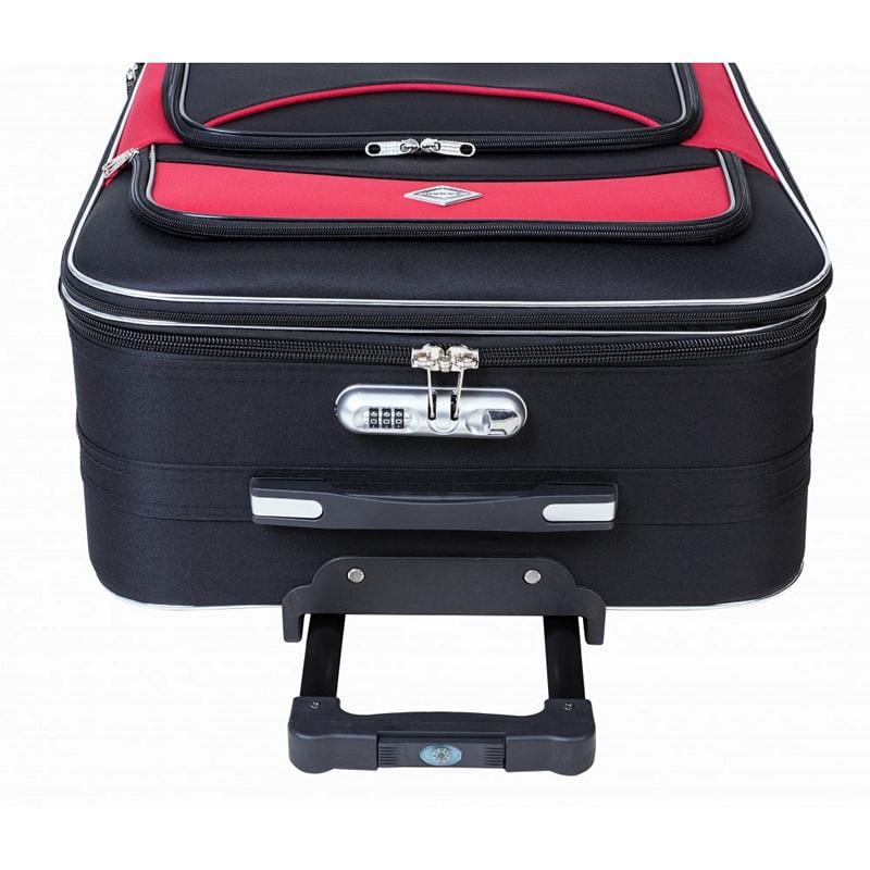 Комплект валіз 001 3 шт. Чорно-червоний (333245) - фото 4 Комплект валіз 001 3 шт. Чорно-червоний (333245) - фото 4