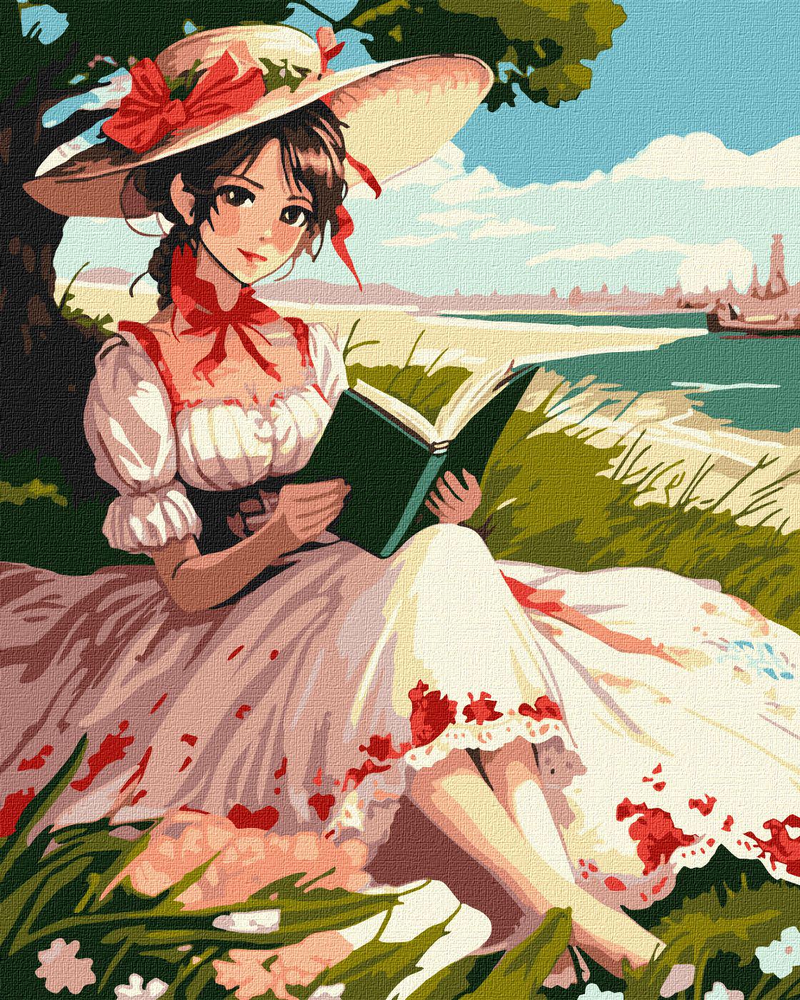 Картина по номерам Идейка Увлеченное чтение 40x50 см (Id-KHO8335)