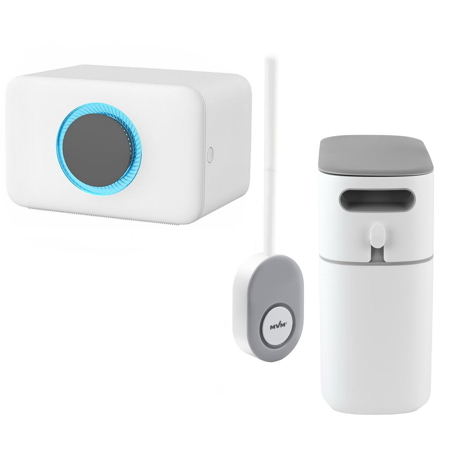 Набір аксесуарів для ванної MVM №24 MVM-MH-24 white/gray Сірий (228044)