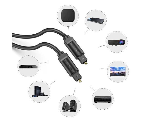 Кабель цифровой оптический аудио Vention 1,5 м Black (BAEBG) - фото 5 Кабель цифровой оптический аудио Vention 1,5 м Black (BAEBG) - фото 5