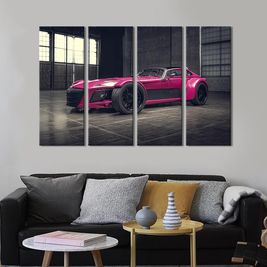 Картина на холсте Яркое малиновое авто Donkervoort D8 GTO Individual 89x53 см (1383-41)