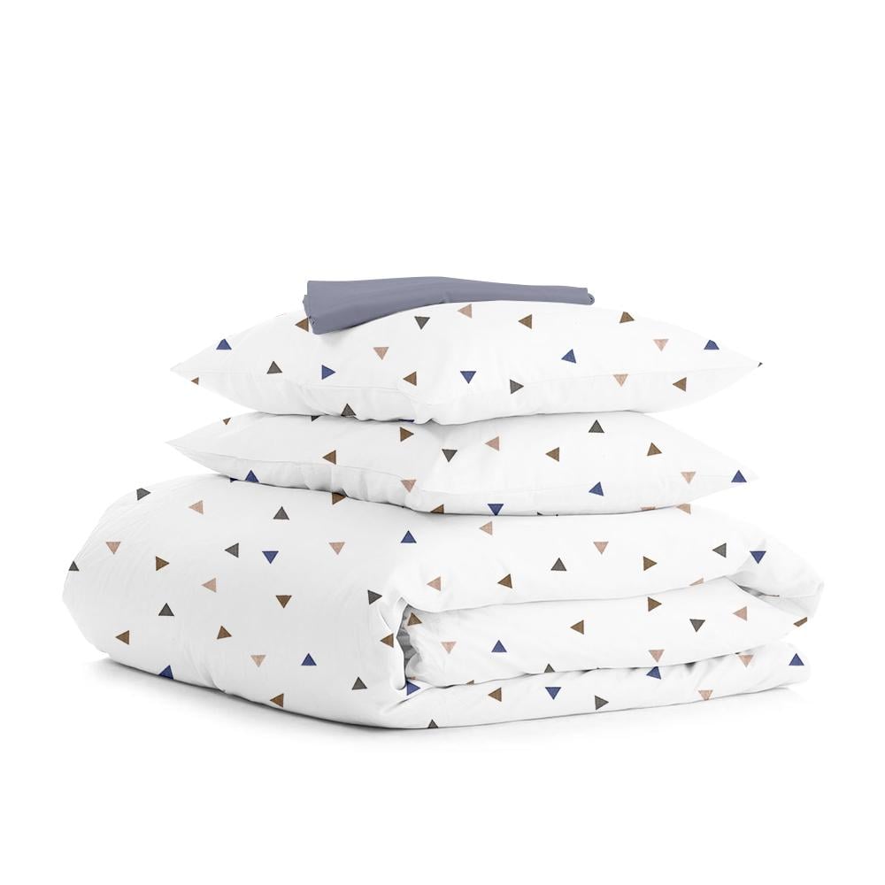 Комплект полуторної постільної білизни Cosas Delta Color Steel на гумці 160x220 см (4822052081228)