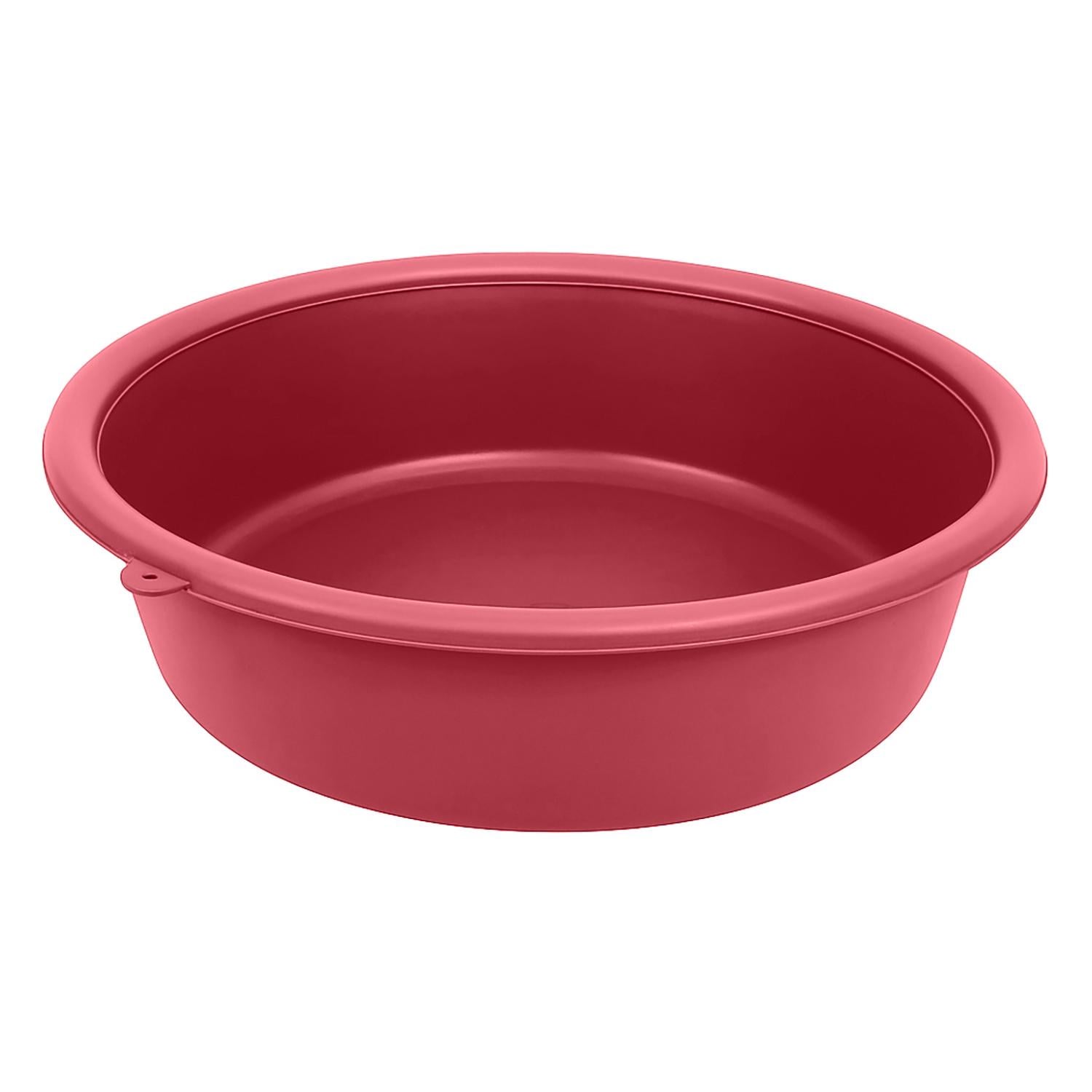 Таз пластиковый хозяйственный круглый Ø 35х14 см 8 л Розовый (88050)