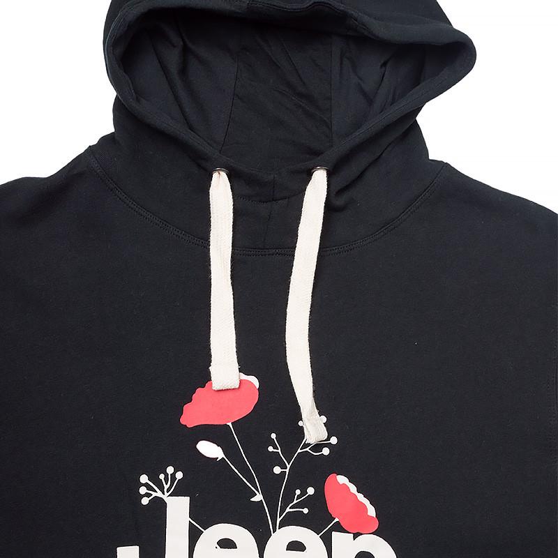 Худі жіноче JEEP HOODED OVERSIZE SWEATSHIRT Botanical Print S Чорний (O102606-B000 S) - фото 3