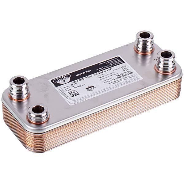 Теплообменник пластинчатый ГВС 12 пластин для газового котла Vaillant atmo/turbo MAX plus/pro 065131 (00000063702)