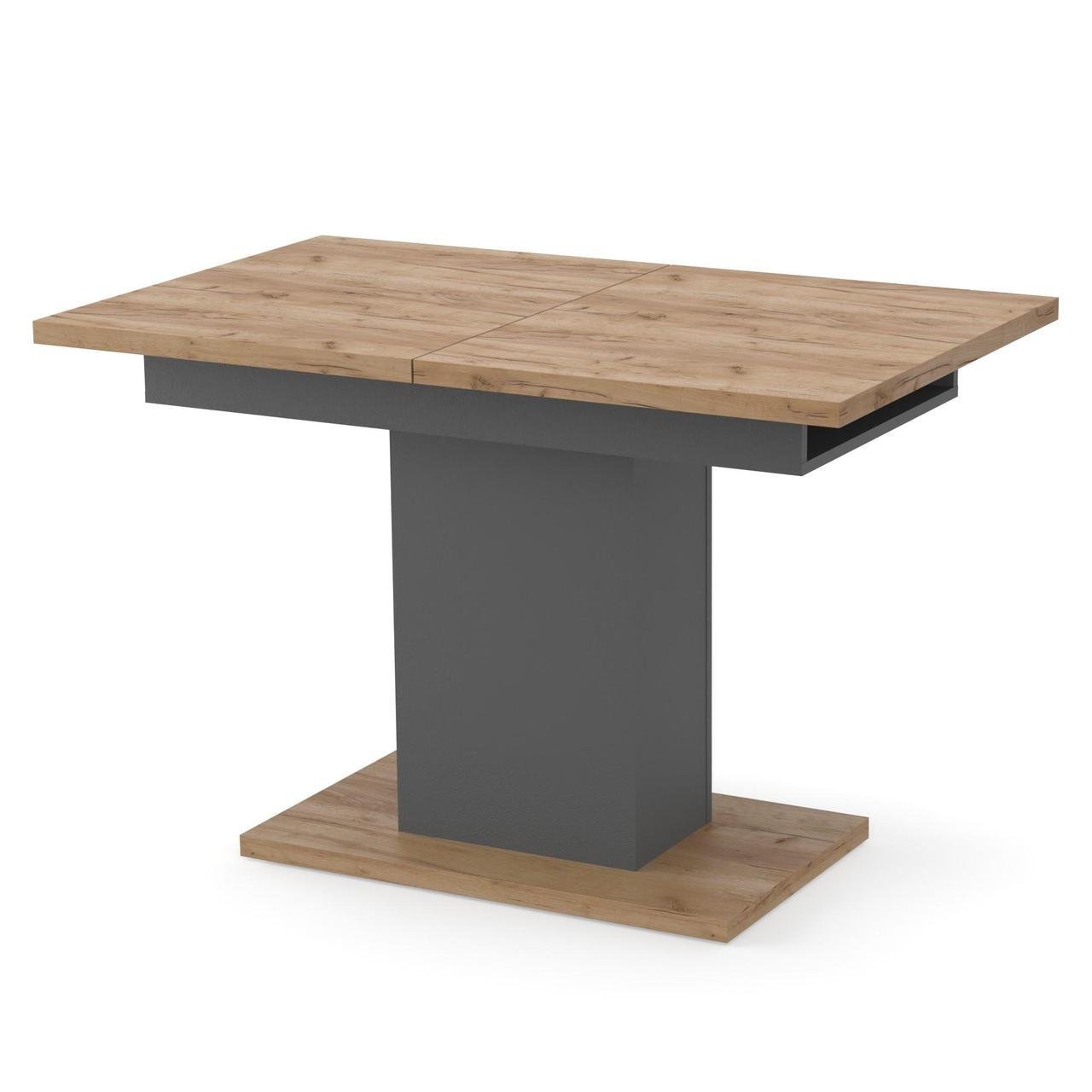 Обідній стіл Neman Greys розсувний 1150/110х675х750 см Дуб крафт золотий/Графіт (27451358) - фото 3 Обідній стіл Neman Greys розсувний 1150/110х675х750 см Дуб крафт золотий/Графіт (27451358) - фото 3