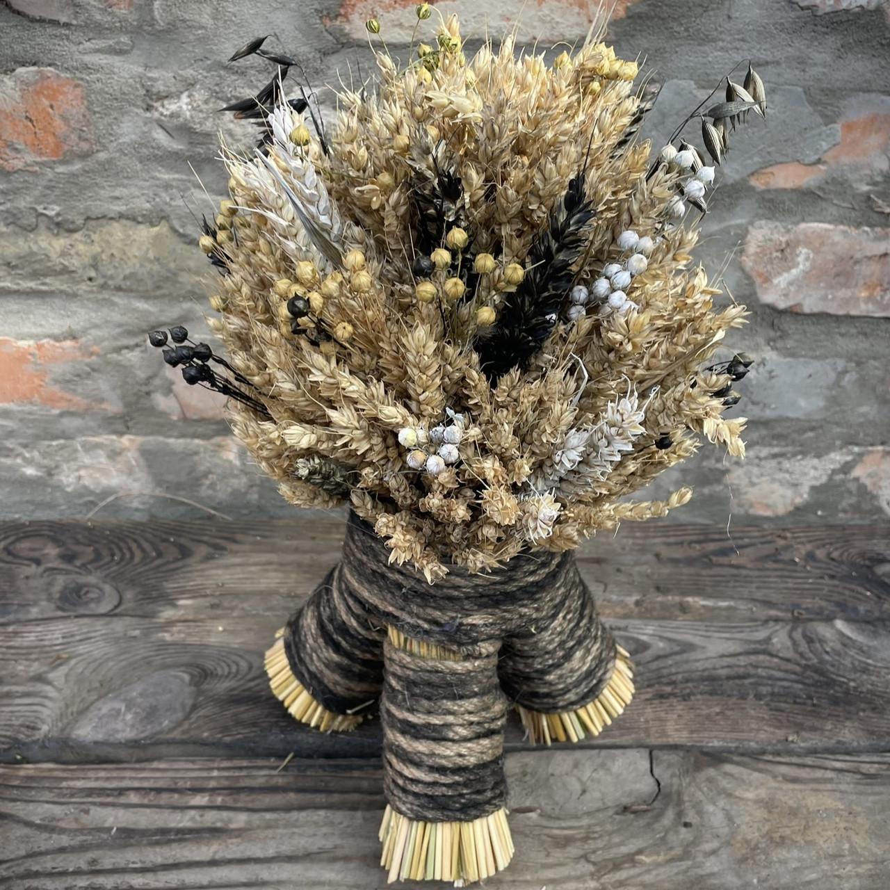 Рождественский дидух современный из пшеничных колосьев 30 см (2371030844) - фото 3