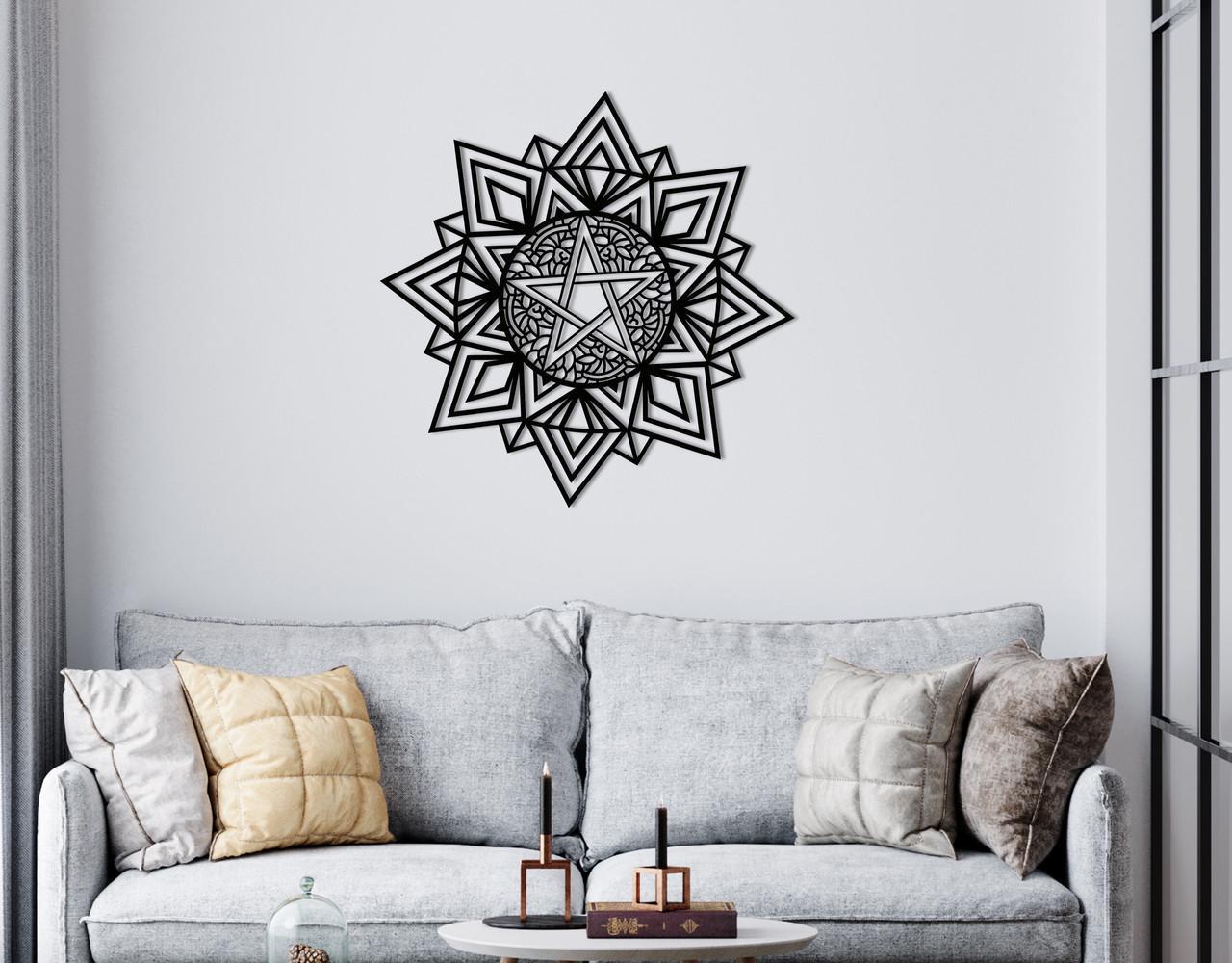 Декоративное панно на стену Upwood Decor Mandala 2 40х40 см Black (1585086754)