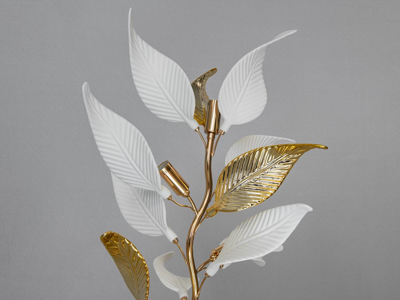 Настольная лампа с керамическими элементами 7208-3TBGD-LS на 3 лампы Золотой - фото 3