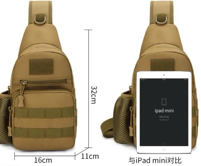 Чоловіча сумка через плече NuCamper з тримачем для пляшки з водою Койот (2524890892) - фото 2