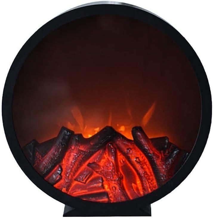 Камин-светильник декоративный с LED подсветкой USB без батареек 8,5х32х32 см (R96484)