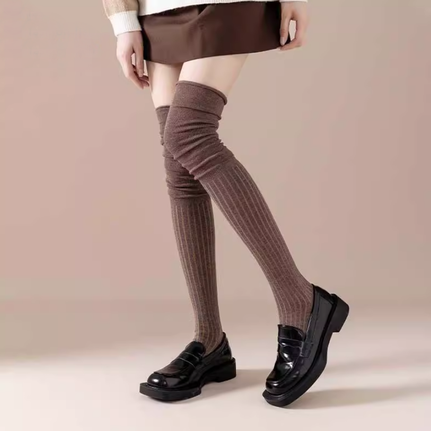 Панчохи теплі під кашемир високі One size Коричневий (M8-59-1513-К)