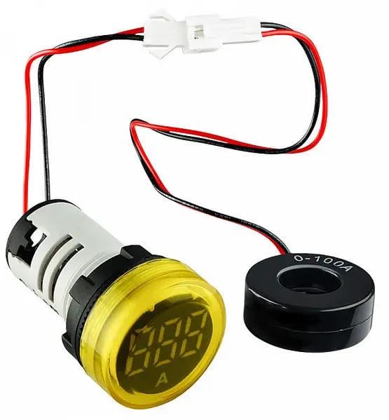 Амперметр змінного струму цифровий АСКО-УКРЕМ ED16-22AD круглий 0-100A Жовтий (27873037) Амперметр змінного струму цифровий АСКО-УКРЕМ ED16-22AD круглий 0-100A Жовтий (27873037)