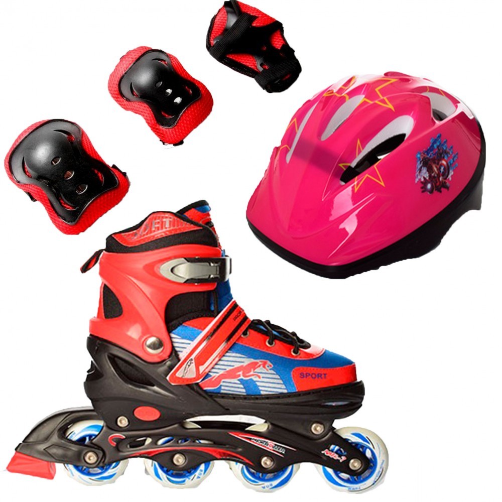 Ролики детские набор Jaguar Combo Disney защита и шлем р. 39-42 Robo (2T3007E)