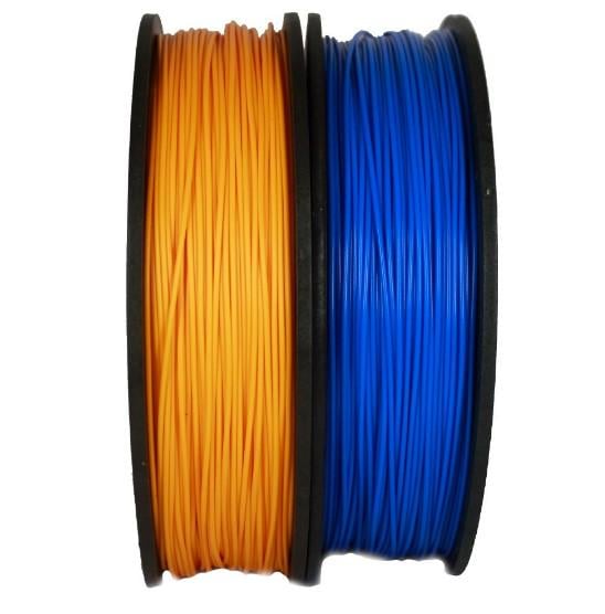 Набор 2в1 PLA филамент пластик для 3D принтера Pochatok Filament 1,75 мм 0,75 кг Синий/Желтый (16004)