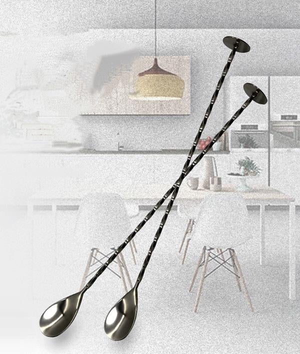 Ложка коктейльная с пестиком длина 28х2,5 см (36502) - фото 5 Ложка коктейльная с пестиком длина 28х2,5 см (36502) - фото 5