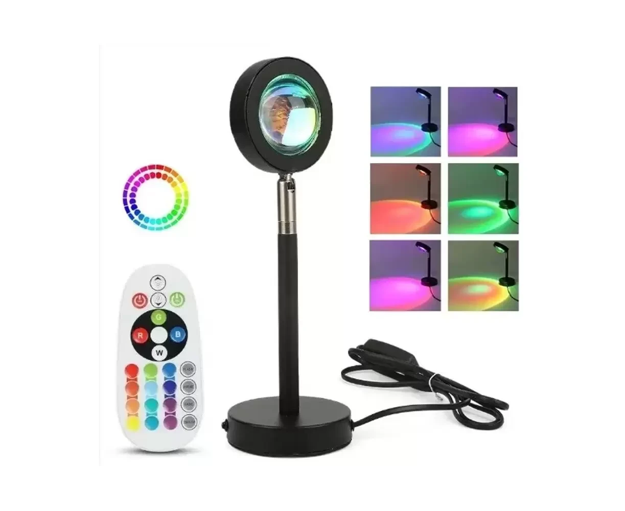 Лампа Sunset Lamp 1.0 RGB c пультом 16 цветов - фото 8 Лампа Sunset Lamp 1.0 RGB c пультом 16 цветов - фото 8
