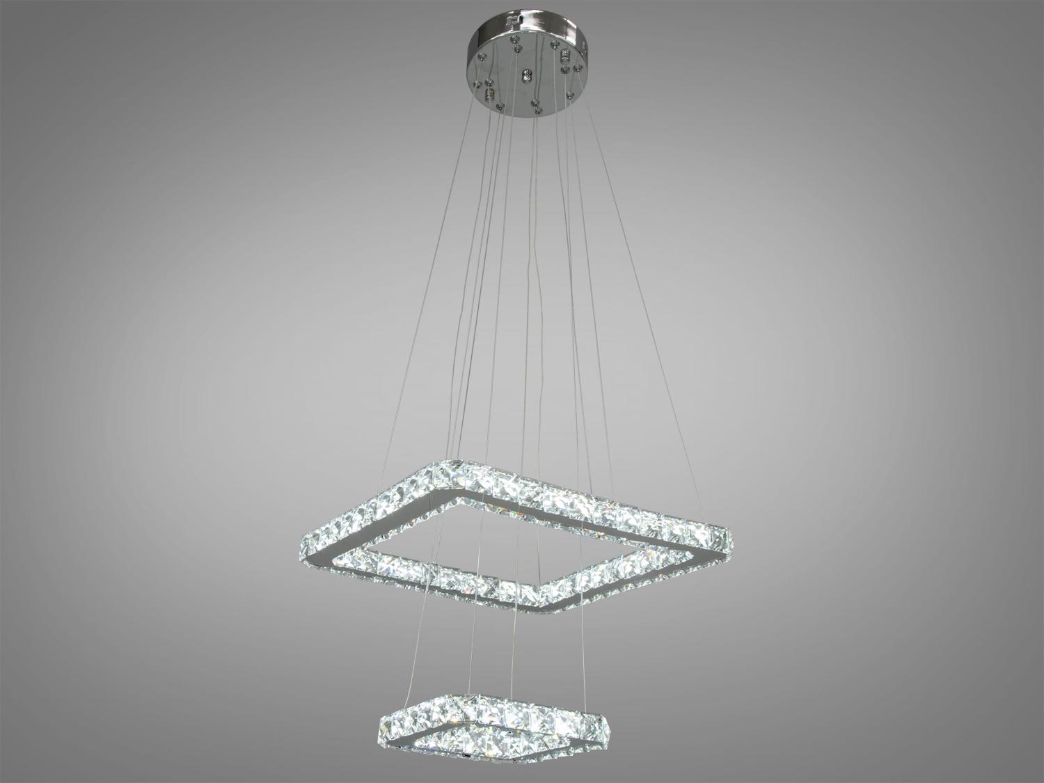 Люстра хрустальная светодиодная Хром (7223-2W/400+210HR) - фото 2 Люстра хрустальная светодиодная Хром (7223-2W/400+210HR) - фото 2