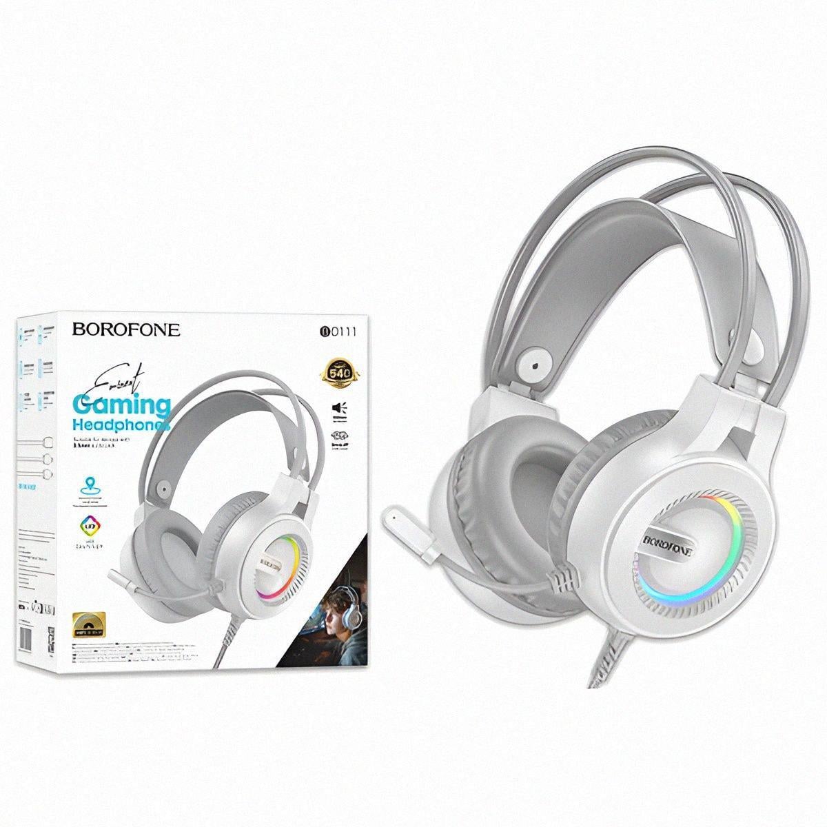 Навушники HiFi Borofone BO111 3,5 мм Jack 117 дБ Білий (25453357)