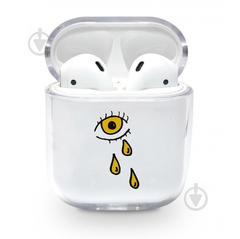 Прозрачный силиконовый чехол Apple AirPods с рисунком - Tears (KAP1135)