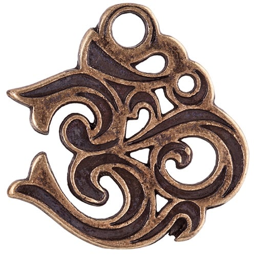 Амулет Amulets of the World Ом 2,7x2,3x0,3 см Бронзовый (t07041)