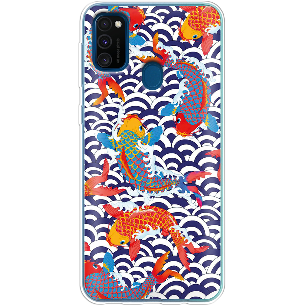 Чехол с рисунком Boxface Samsung M307 Galaxy M30s Koi Fish Прозрачный силикон (38209-up2477-38209)