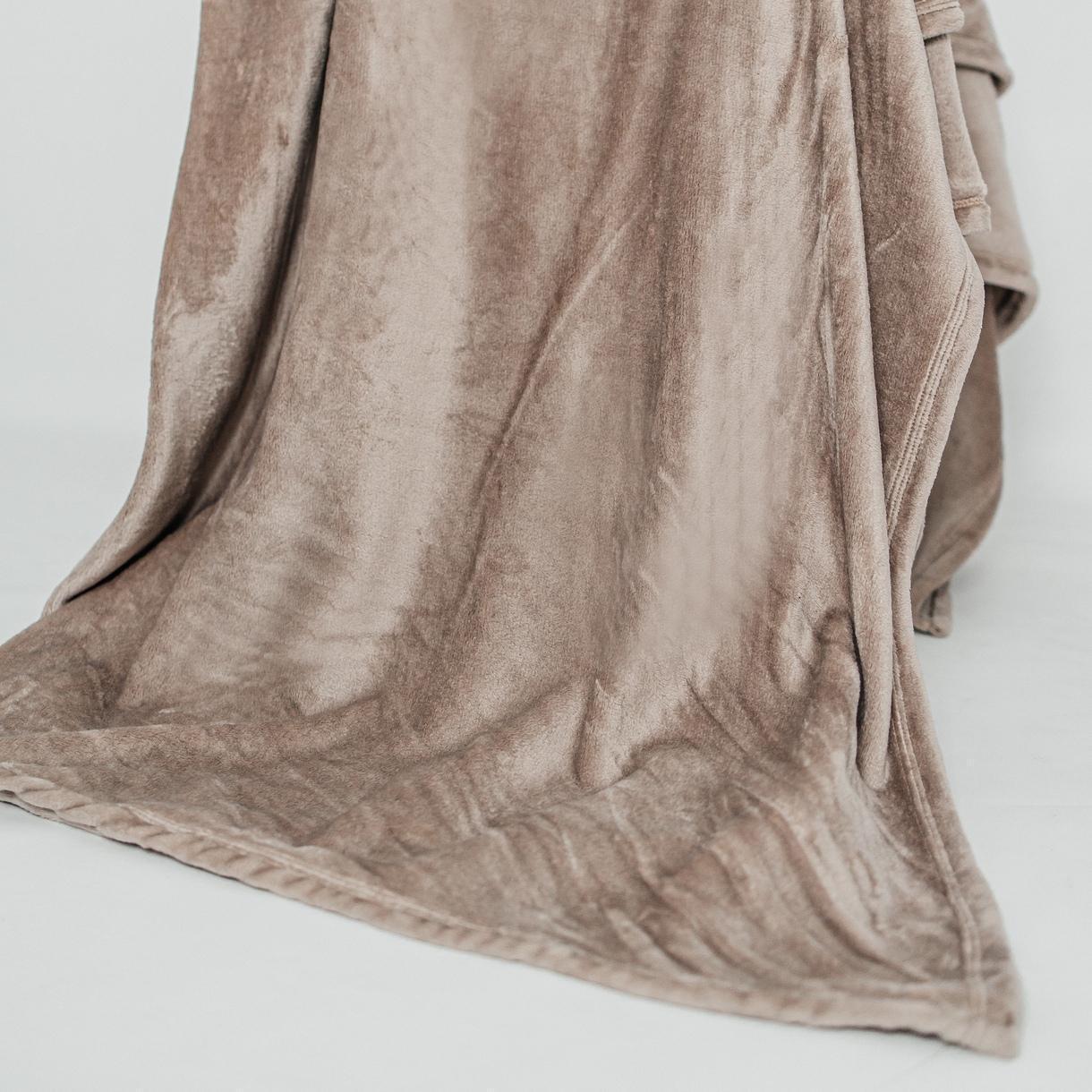 Плед-покривало Lelit фланель 150х200 см Бежево-сірий