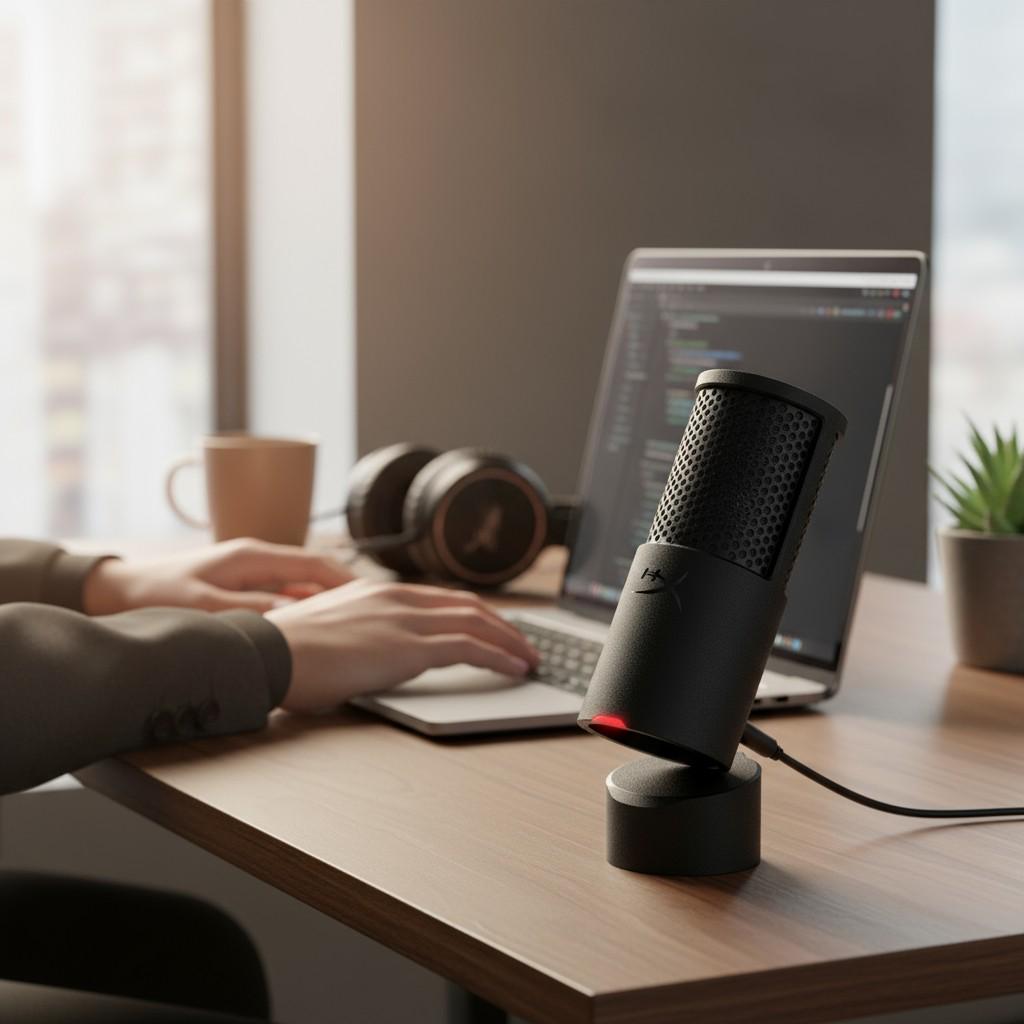 Мікрофон конденсаторний геймерський з підставкою HyperX SoloCast 2 для ПК з USB кабелем 2 м Чорний (AR0A0AA) - фото 3