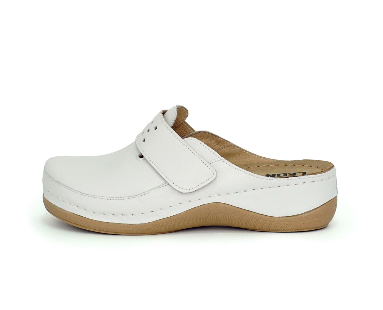 Женские сабо кожаные Leon 902 р. 39 Белый