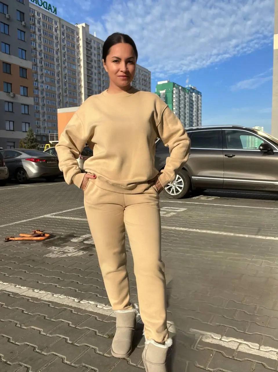 Свитшот женский PEPPER MINT 24-14 базовый простой удлиненный оверсайз M Капучино (2865) - фото 2 Свитшот женский PEPPER MINT 24-14 базовый простой удлиненный оверсайз M Капучино (2865) - фото 2