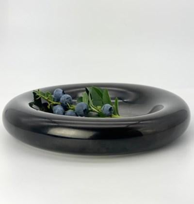 Тарелка Оленс Донат для подачи керамика d 24x5 см Черный (101-0509)