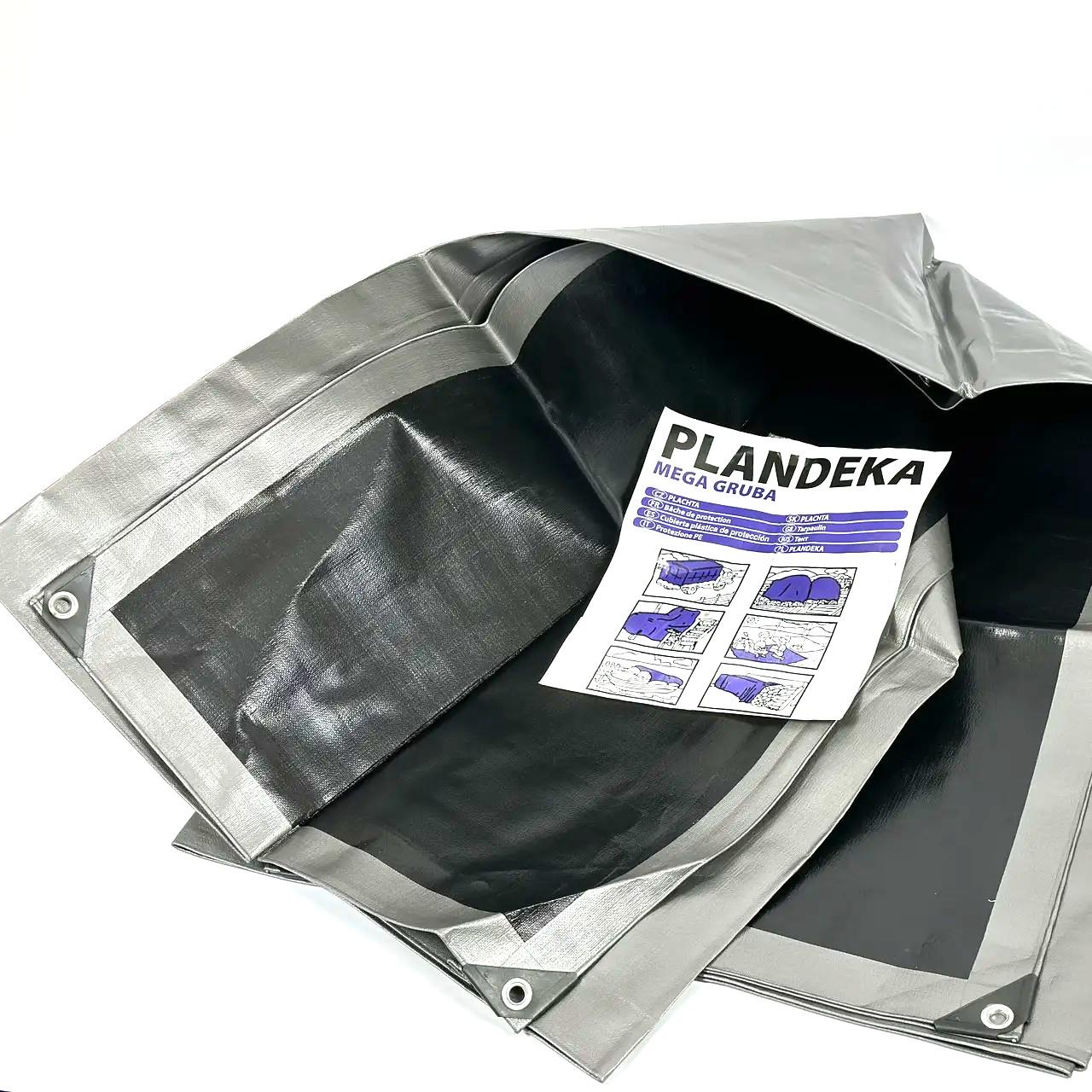 Тент 260 г/м2 5х8 Plandeka Mega Gruba Серо-черный - фото 2 Тент 260 г/м2 5х8 Plandeka Mega Gruba Серо-черный - фото 2