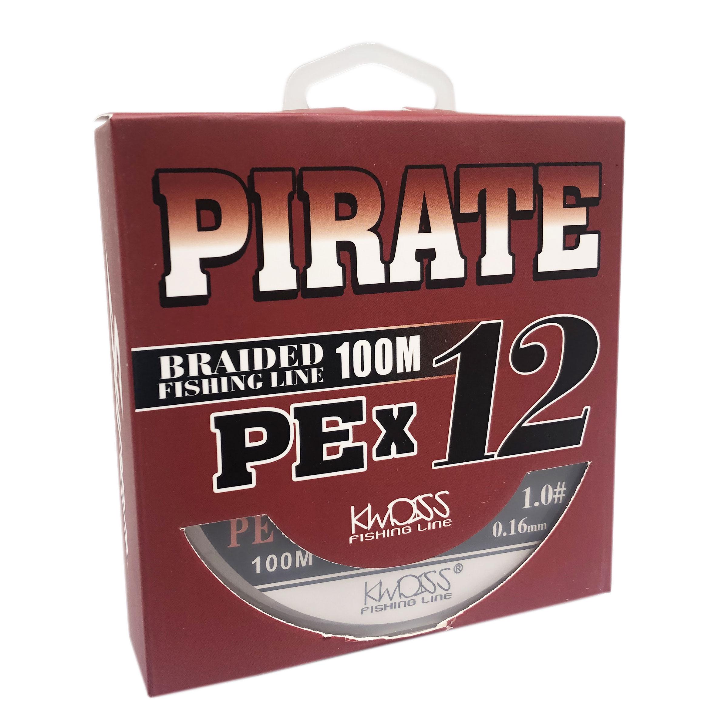 Шнур Pirate PEx12 1.0 100 м 0,16 мм 16,5 кг Разноцветный (7877)