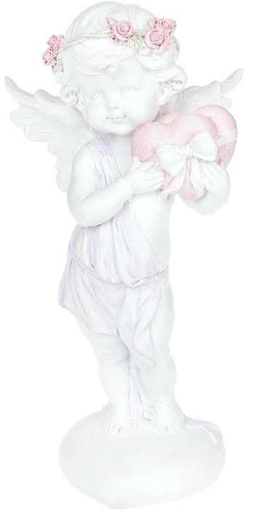 Статуэтка декоративная Ангел с сердечками 12,8х10,2х24,8 см (BD-887-131)