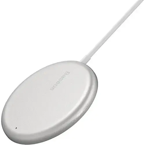 Зарядное устройство беспроводное BASEUS Simple Mini Magnetic Wireless Charger For IP12 with Type-C Cable WXJK-F02 White - фото 6