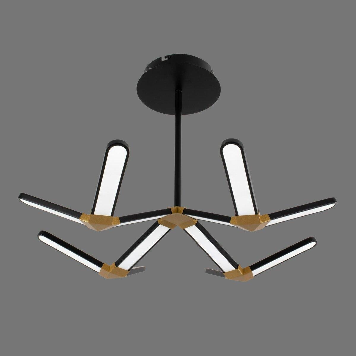 Люстра светодиодная Sirius 128W 3000-6500К Черный (8901-4)