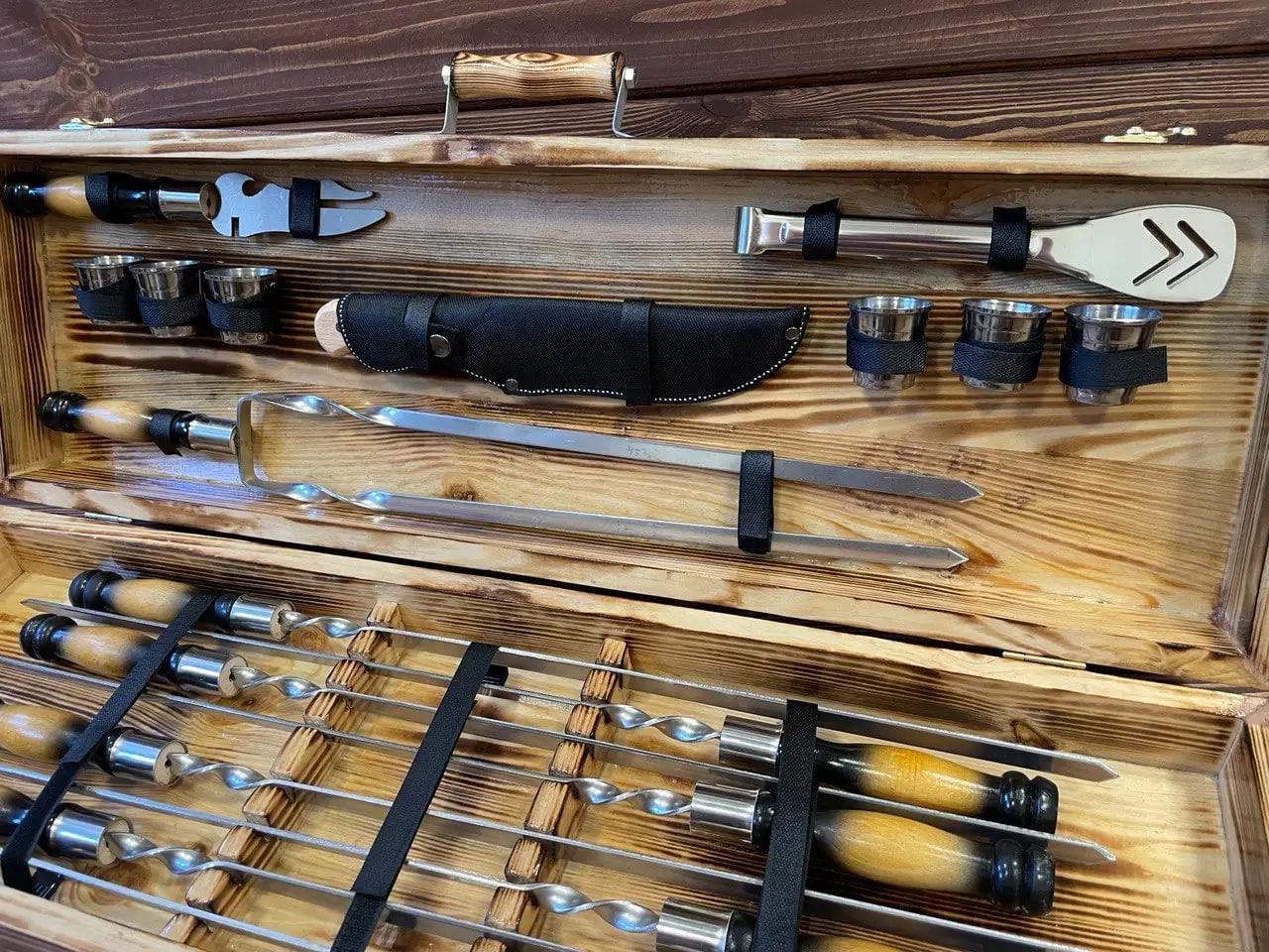 Набор шампуров Мясник elite в кейсе (10648663) - фото 4 Набор шампуров Мясник elite в кейсе (10648663) - фото 4