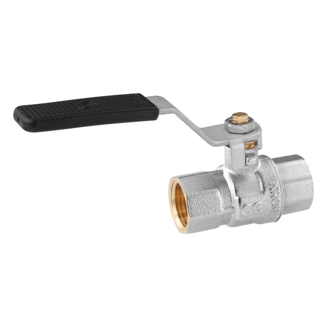 Кран кульовий Kroner ВВ PN40 1/2" ручка/нікельований (CV033213) - фото 3 Кран кульовий Kroner ВВ PN40 1/2" ручка/нікельований (CV033213) - фото 3