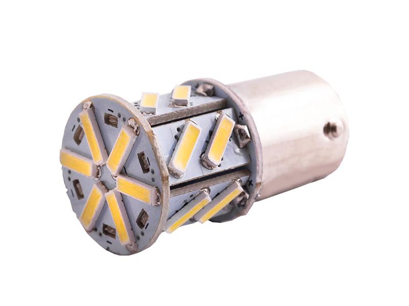 Автолампа светодиодная T25 P21W 1156 12 В SMD7014-18led Белый (950)