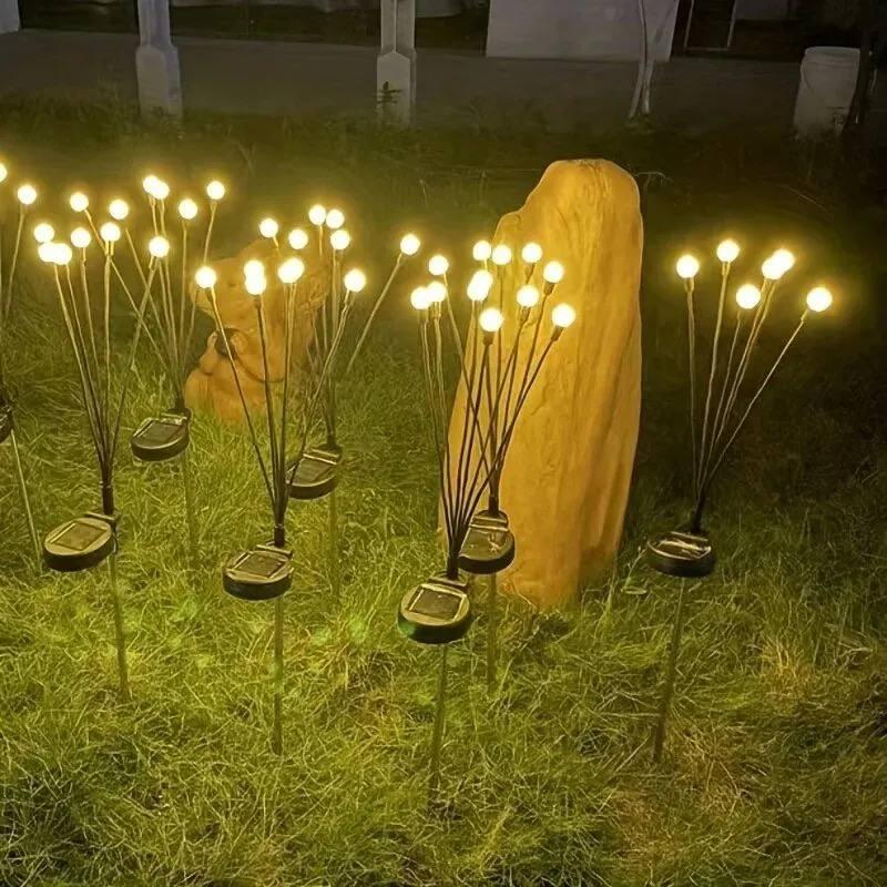 Светильник садовый на солнечной батарее 8 ламп Черный (80578161) - фото 3