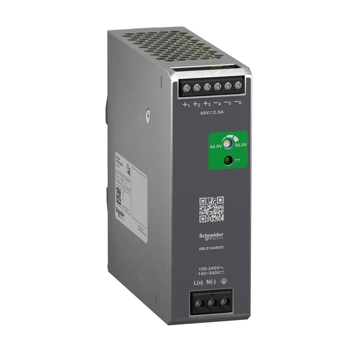Блок питания DIN-рейка Schneider Electric Modicon Power Supply 120 Вт 1Ф 2,5A 48 В оптимизирован (ABLS1A48025)