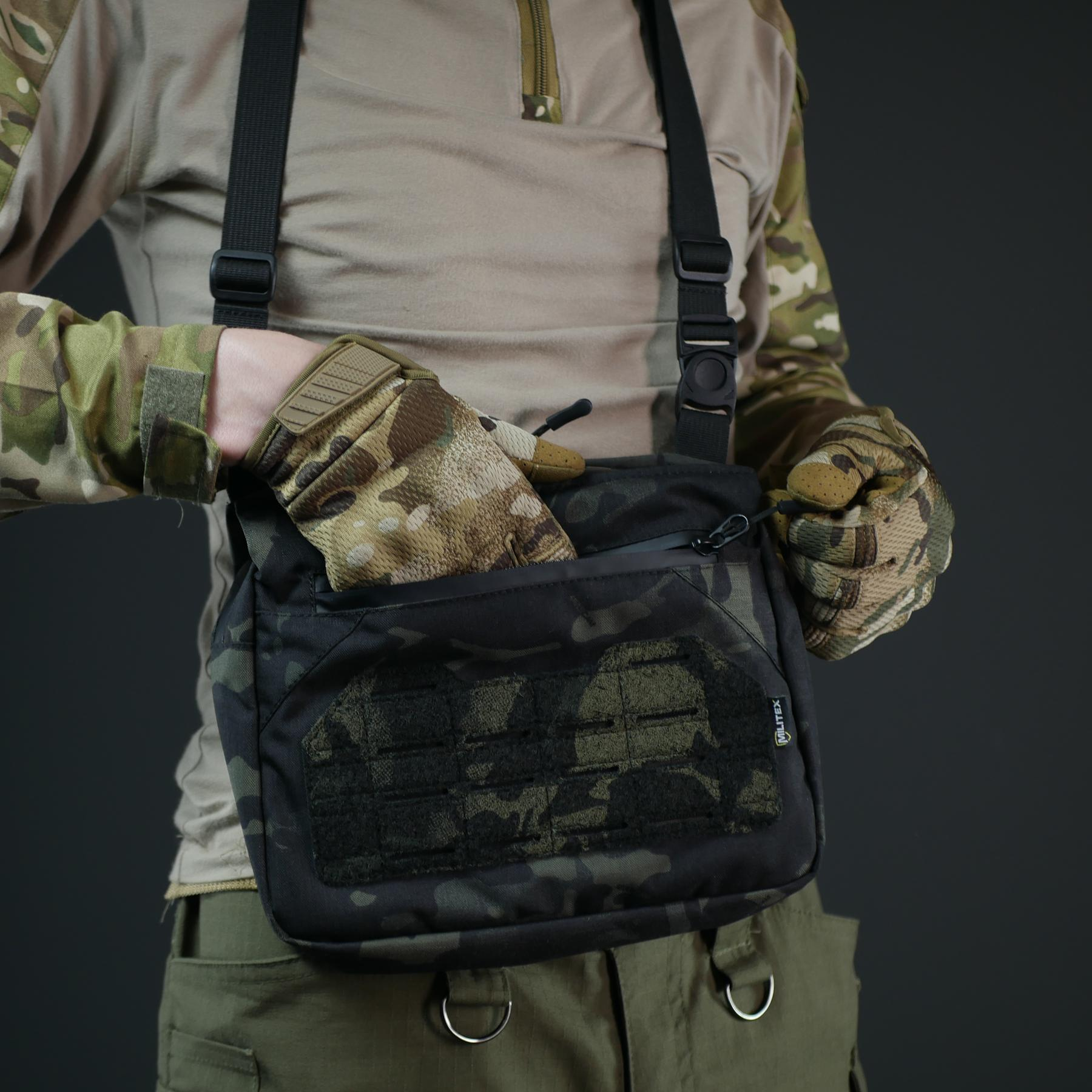 Сумка через плече Militex Tactic City Cordura з покриттям IRR Мультикам/Чорний (27516726) - фото 12 Сумка через плече Militex Tactic City Cordura з покриттям IRR Мультикам/Чорний (27516726) - фото 12