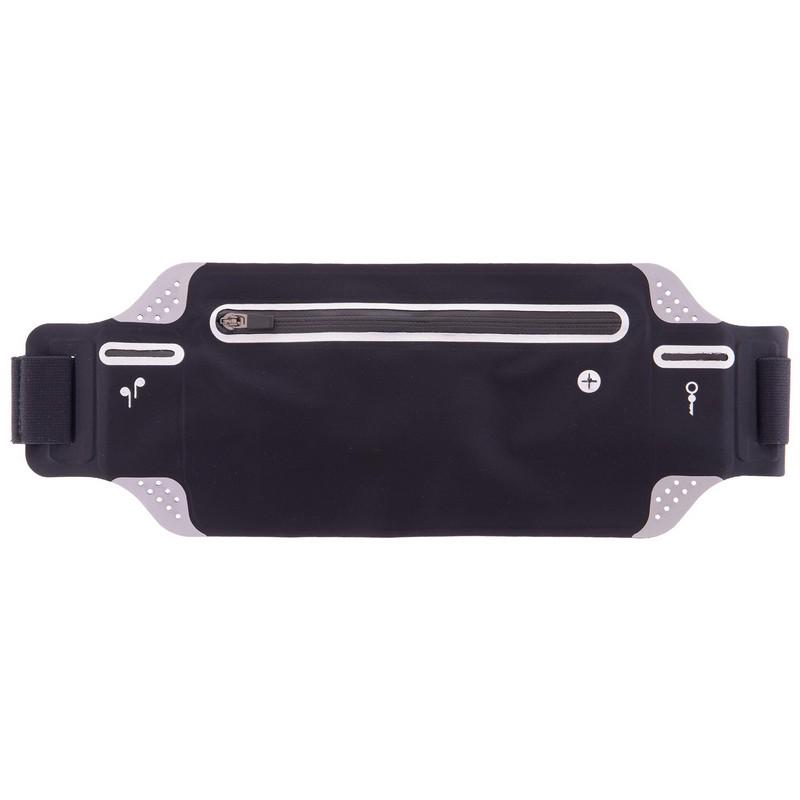 Спортивный органайзер с карманами сумка на пояс для бега Zelart SP-Sport YB021 Черный (DR006001)