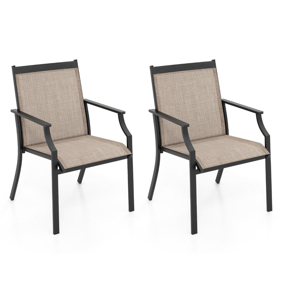 Стул садовый 61x66x90 см Бежевый (COSTWAY-01090)