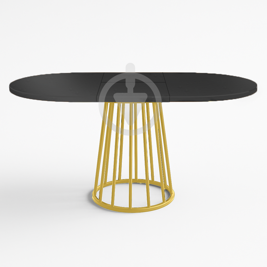 Стол кухонный раскладной RoMax Elegant Slide 80x80/110x80 см Loft Антрацит/Золотой - фото 2 Стол кухонный раскладной RoMax Elegant Slide 80x80/110x80 см Loft Антрацит/Золотой - фото 2