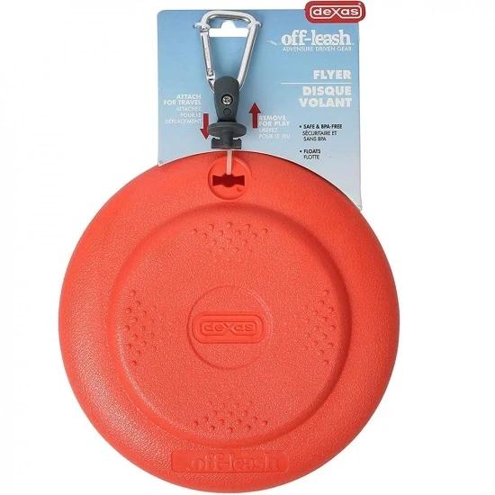 Іграшка для собак Dexas Off-Leash Frisbee Flyer літаюча тарілка Помаранчевий (PWT010-2027) - фото 2 Іграшка для собак Dexas Off-Leash Frisbee Flyer літаюча тарілка Помаранчевий (PWT010-2027) - фото 2