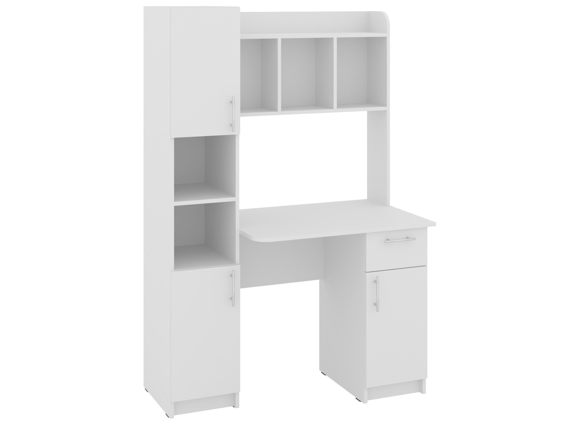 Письменный стол PEHOTIN Эридан 113х60х75/168 см Белый (PN-101362) Письменный стол PEHOTIN Эридан 113х60х75/168 см Белый (PN-101362)