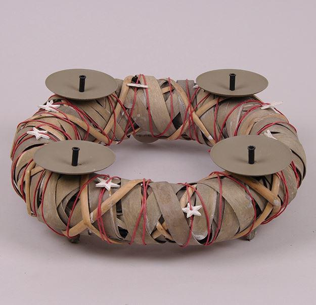 Подсвечник новогодний деревянный (20108)